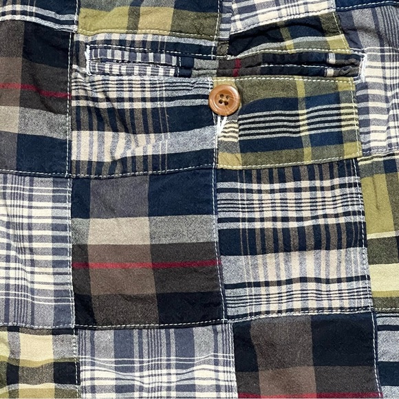 J CREW Men’s Indian Madras Patchwork Plaid Chino Shorts Multicolor Size 32 - Picture 5 of 10